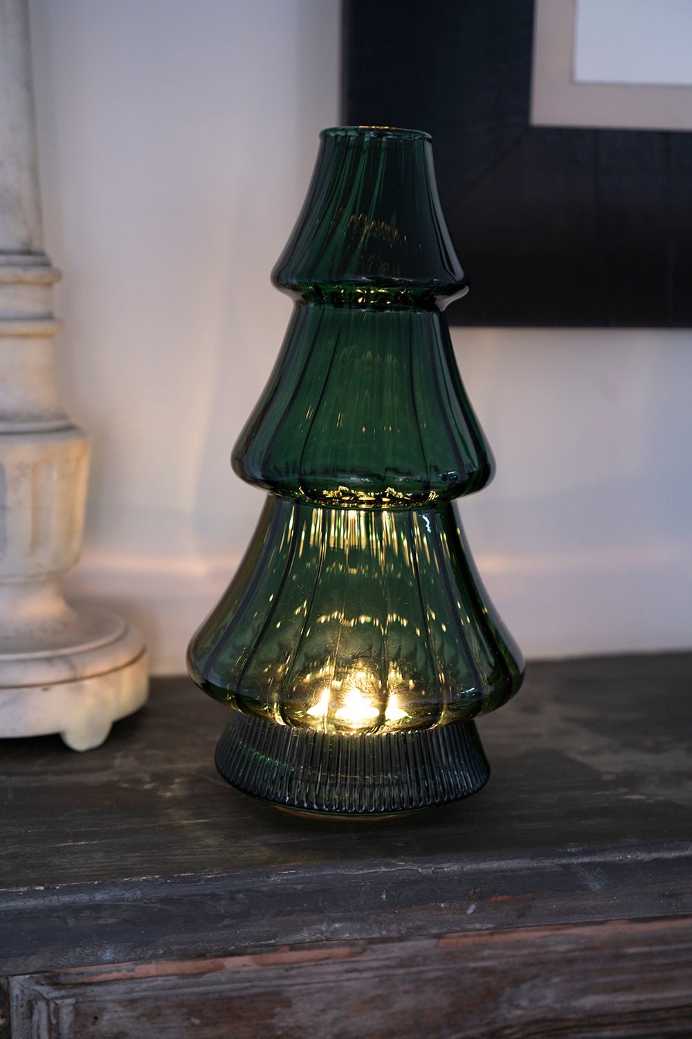 Candelabro De Cristal Con Diseño De Árbol Verde - Cristina Oria