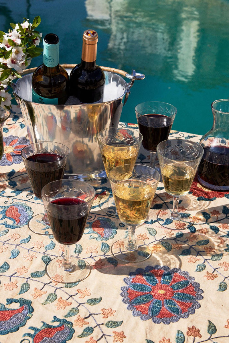 Copa Cristal Vino Transparente Picos – Cristina Oria