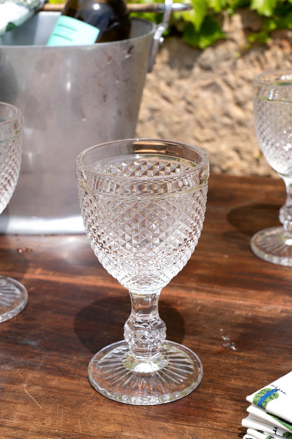 Set 6 Copas Cristal Vino Transparente Picos - Cristina Oria