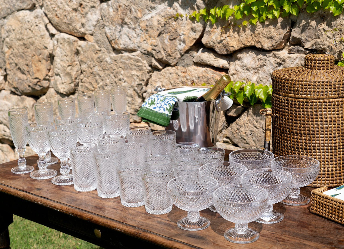 Set Completo Cristalería Transparente Picos 6 Pers - Cristina Oria