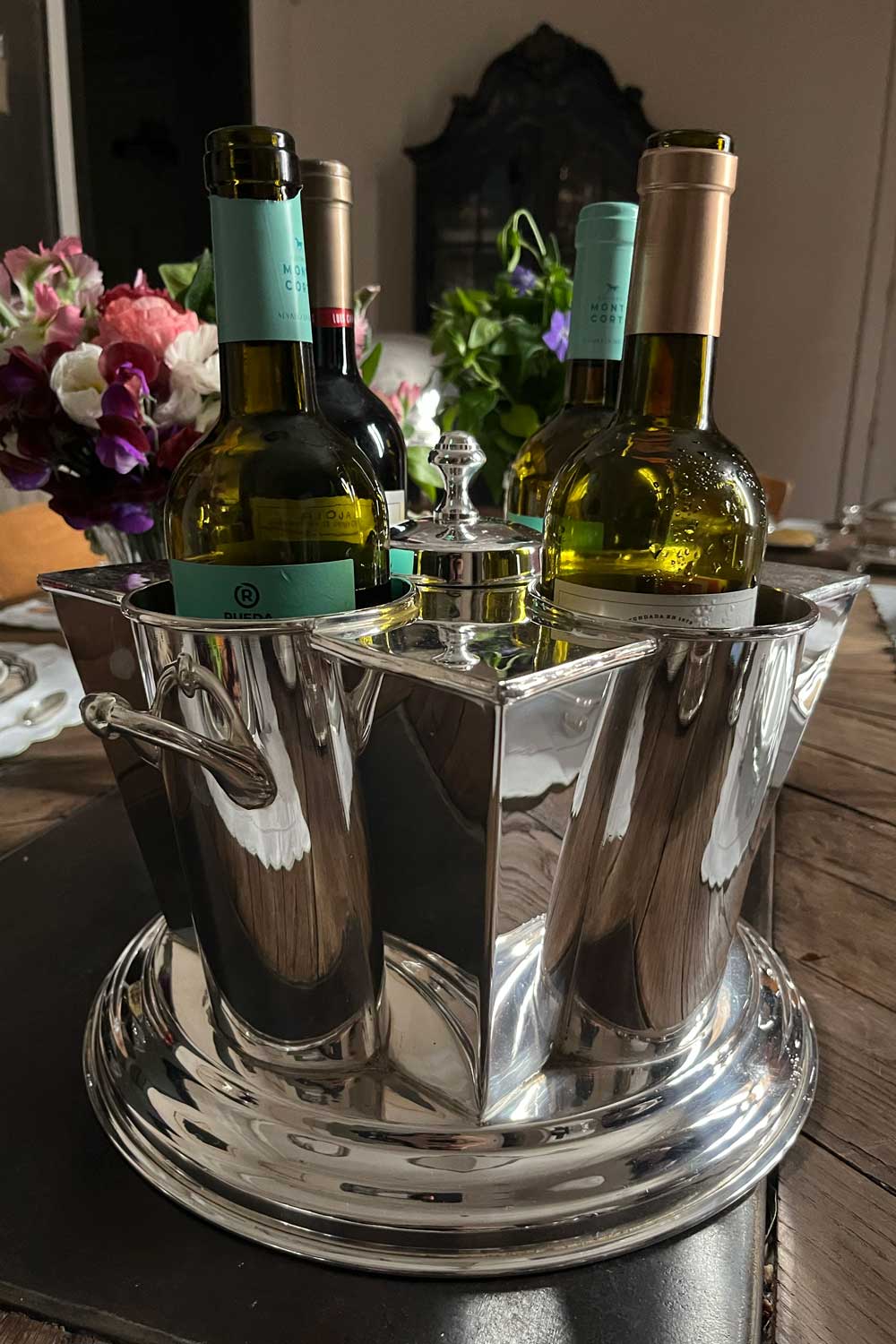 Cubitera 4 Botellas Plata Co - Cristina Oria