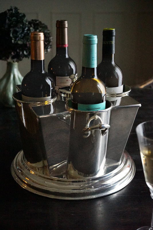 Cubitera 4 Botellas Plata Co - Cristina Oria