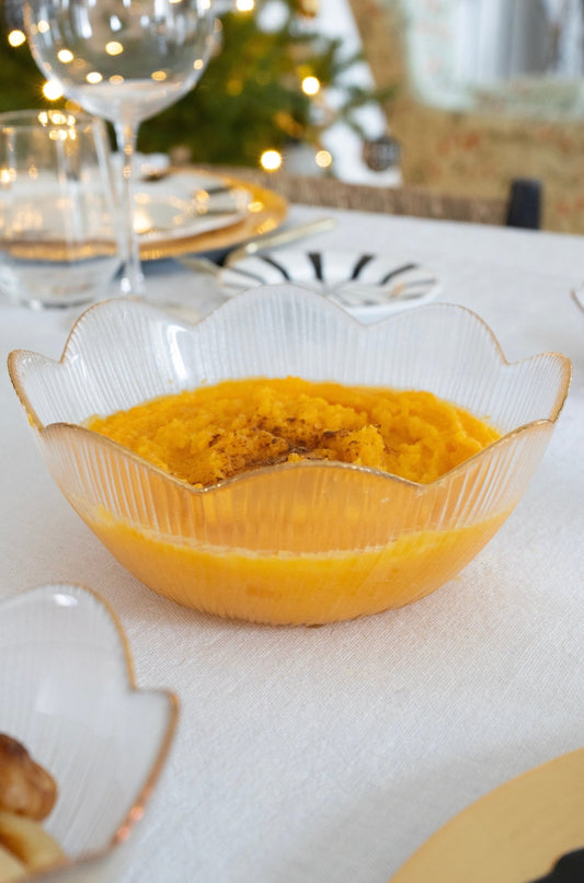 Cuenco De Cristal Con Borde Dorado Grande - Cristina Oria