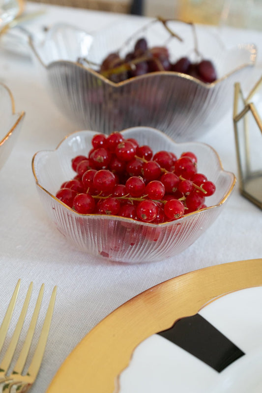 Cuenco De Cristal Con Borde Dorado Pequeño - Cristina Oria