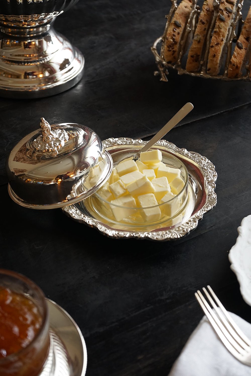 Recipiente De Plata Y Cristal Co Especial Para Mermeladas Y Salsas - Cristina Oria
