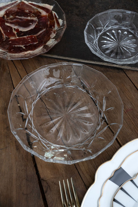 Plato De Cristal Diseño Espiga Mediano - Cristina Oria