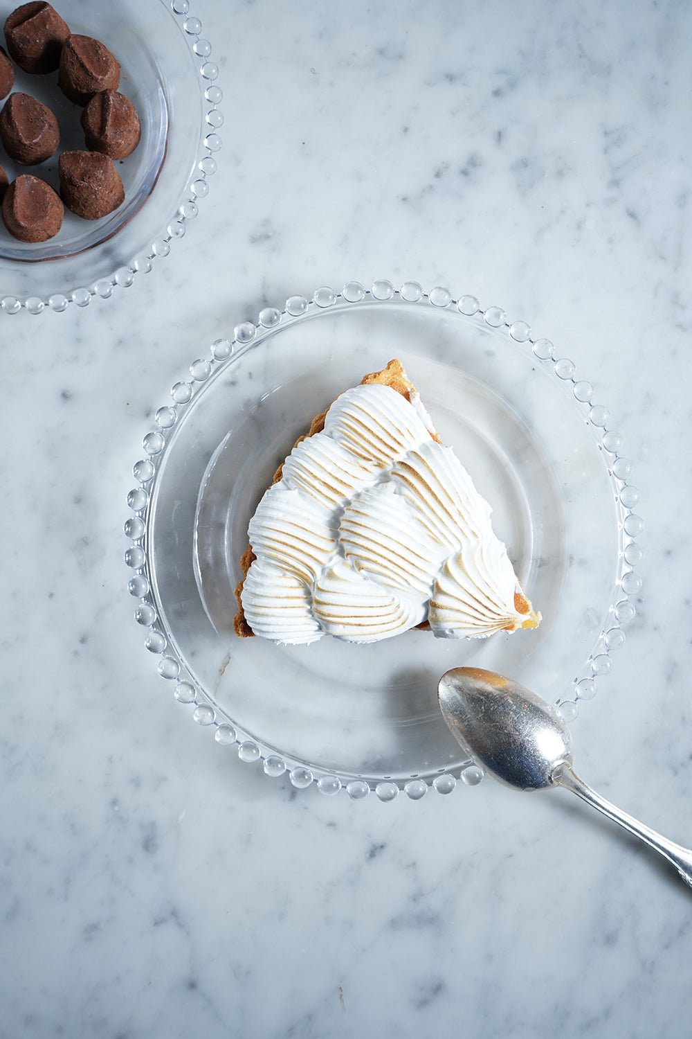 Plato De Postre Cristal Bolitas - Cristina Oria
