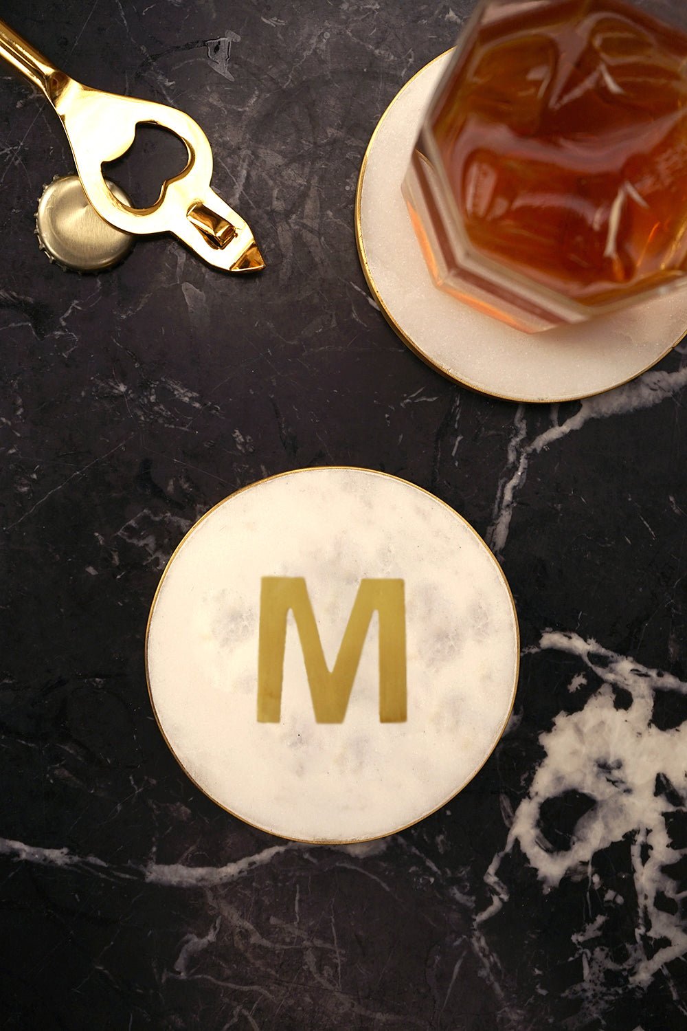 Posavasos De Mármol Iniciales - Cristina Oria