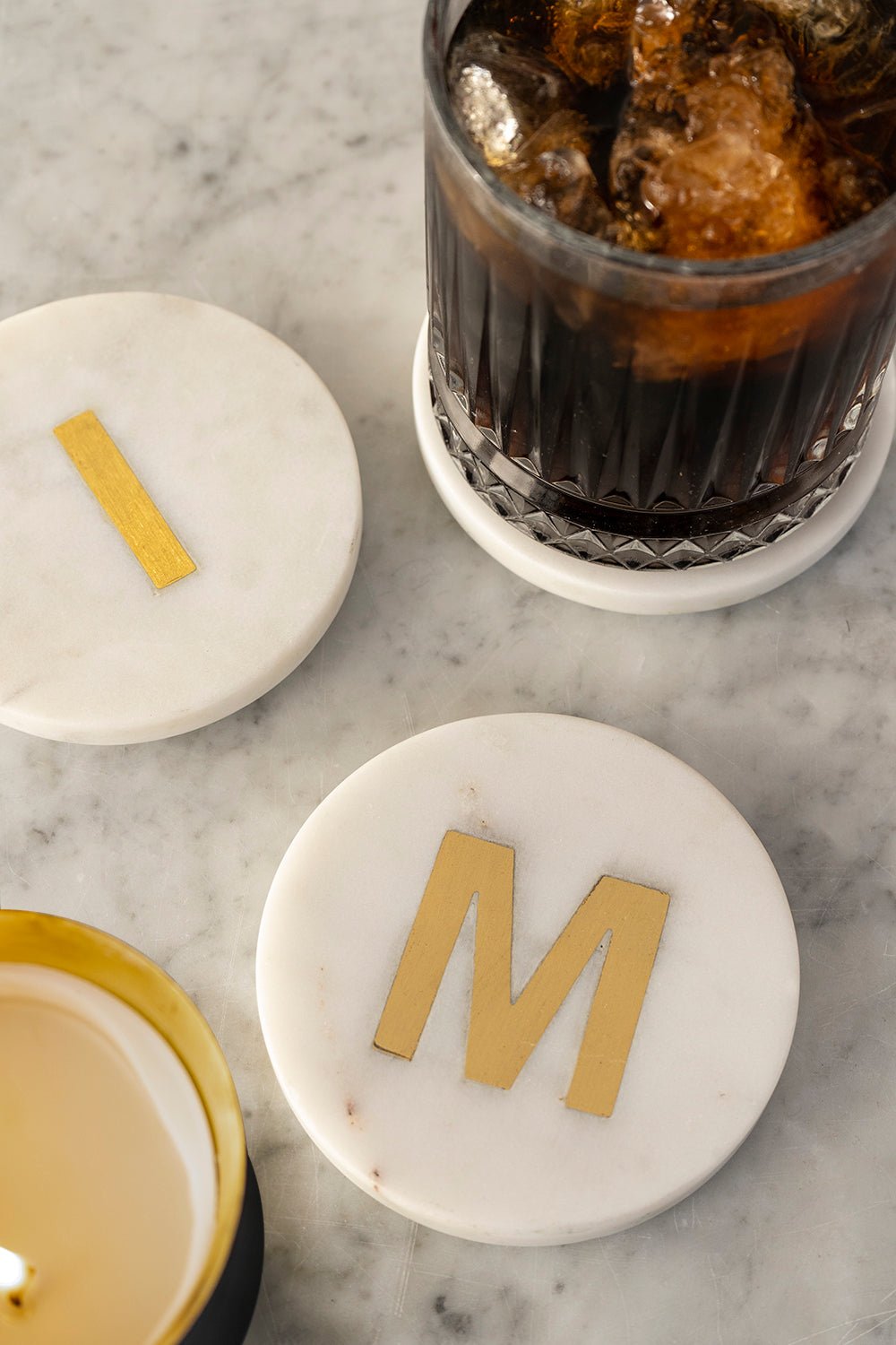 Vela Con Tapa De Mármol - Cristina Oria