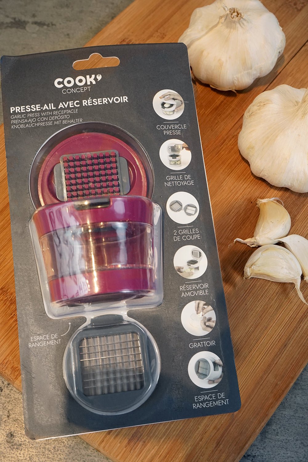 Prensador De Ajos Con Depósito - Cristina Oria