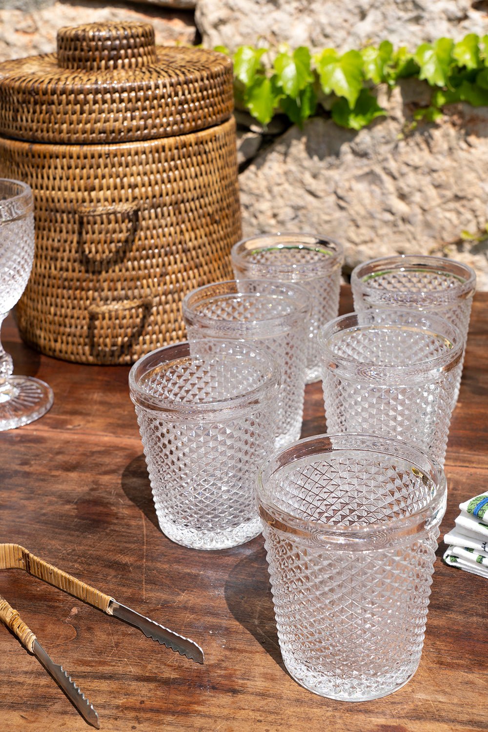 Set 6 Vasos Cristal Transparente Picos - Cristina Oria