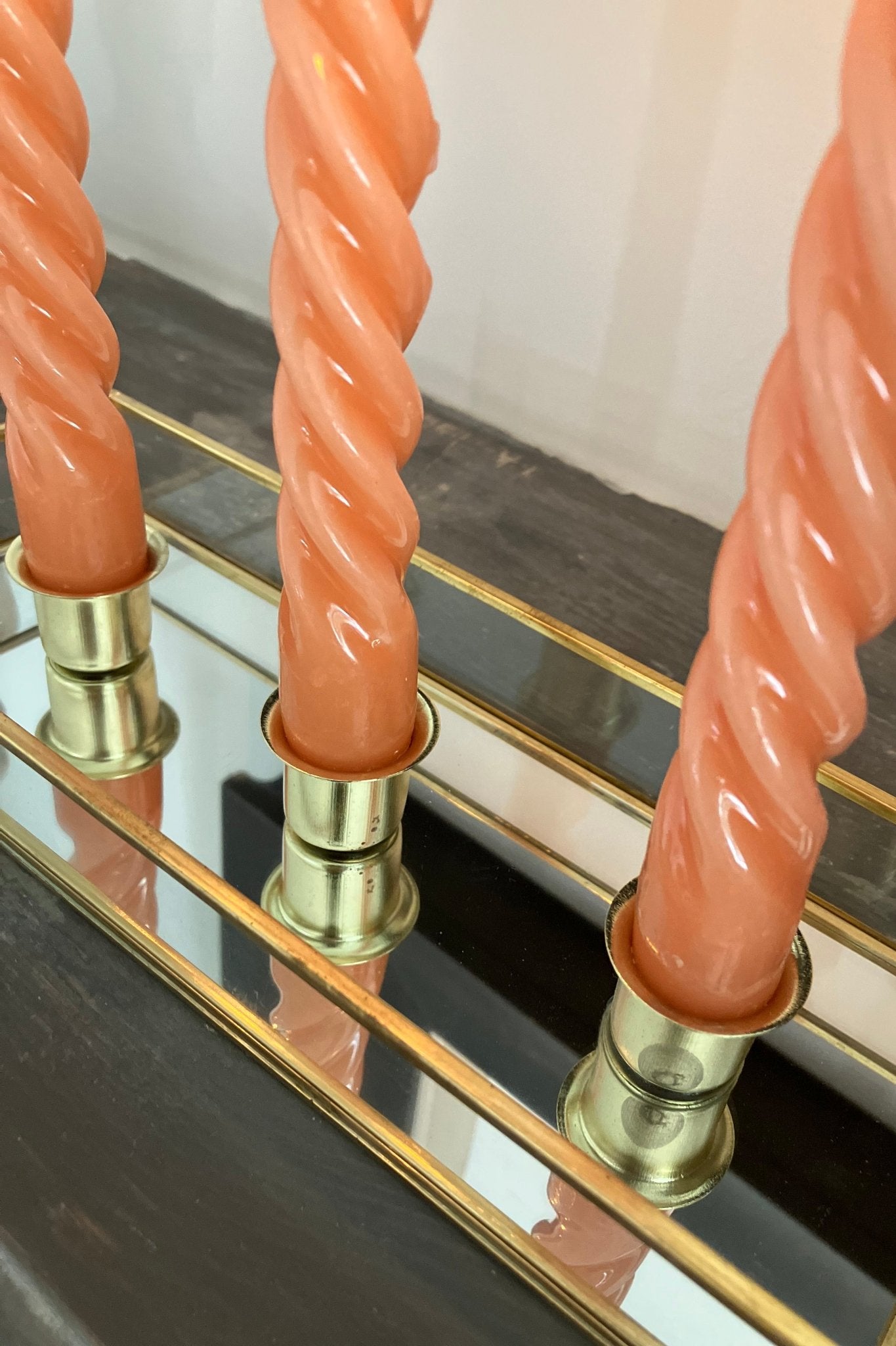 Candelabro De Cristal Con Detalles Dorados 3 Velas - Cristina Oria