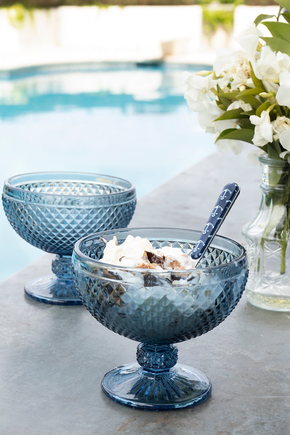 Copa Cristal Helado Azul Oscuro Picos - Cristina Oria