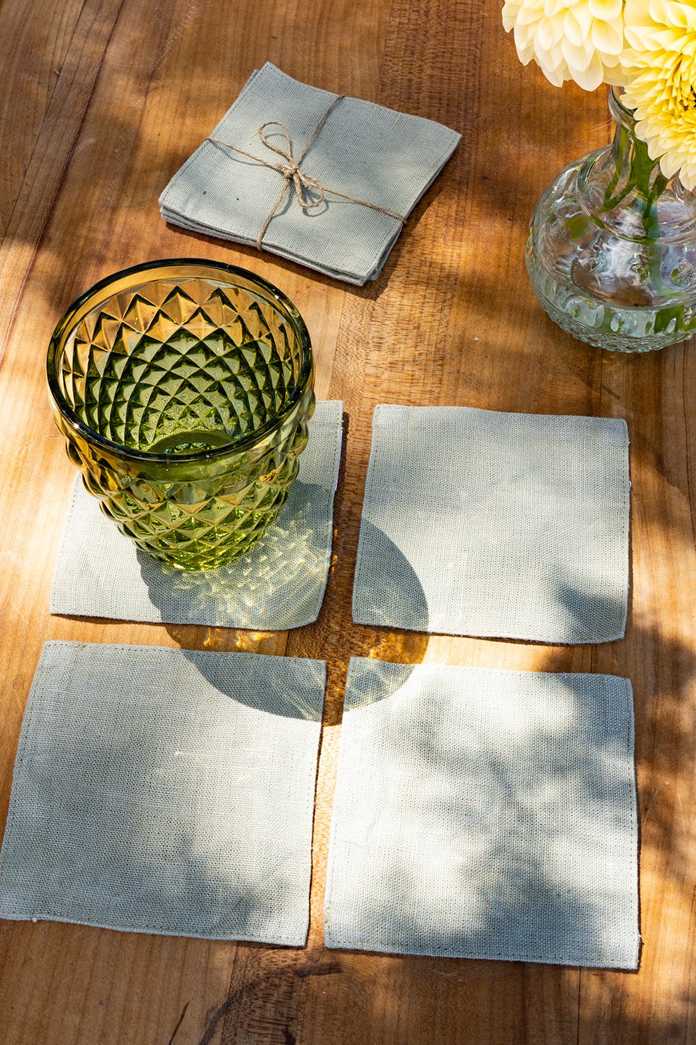 Set De Cuatro Posavasos De Lino - Cristina Oria
