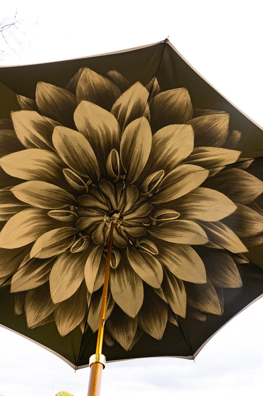 Paraguas Pasotti Verde Con Interior De Flor Verde - Cristina Oria