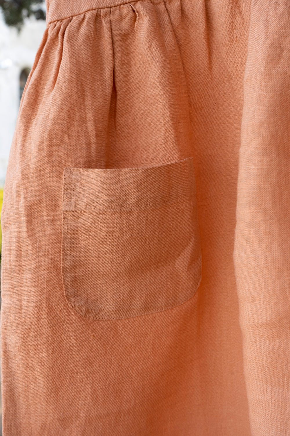 Vestidos De Lino Naranja Niños - Cristina Oria