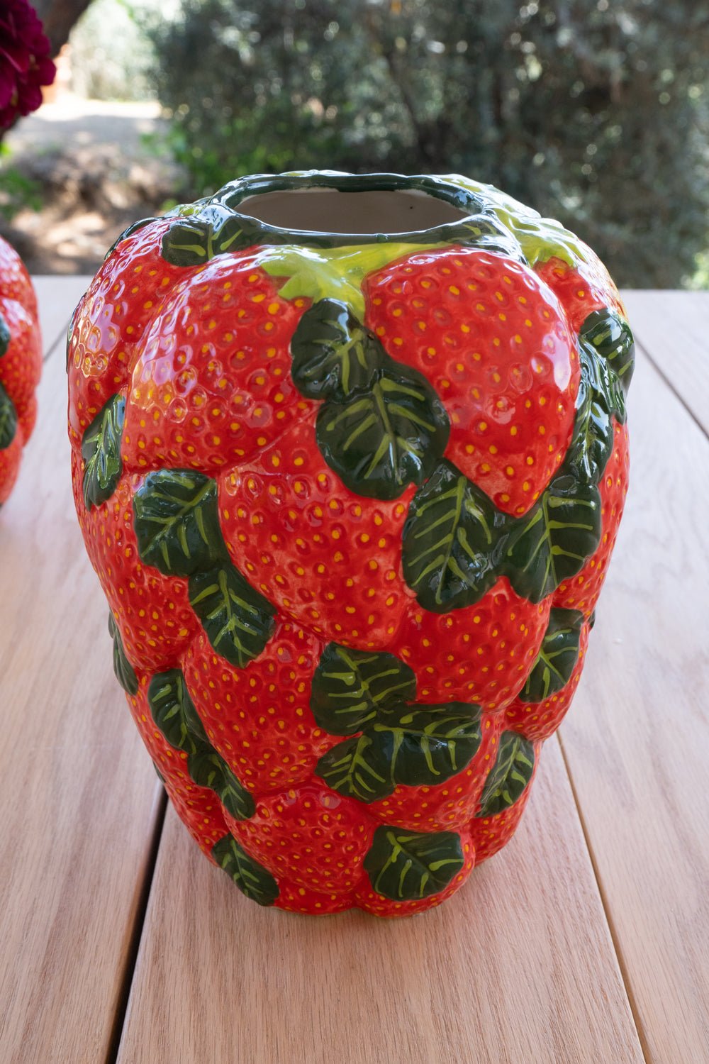 Jarrón Diseño Fresas De Porcelana Grande - Cristina Oria
