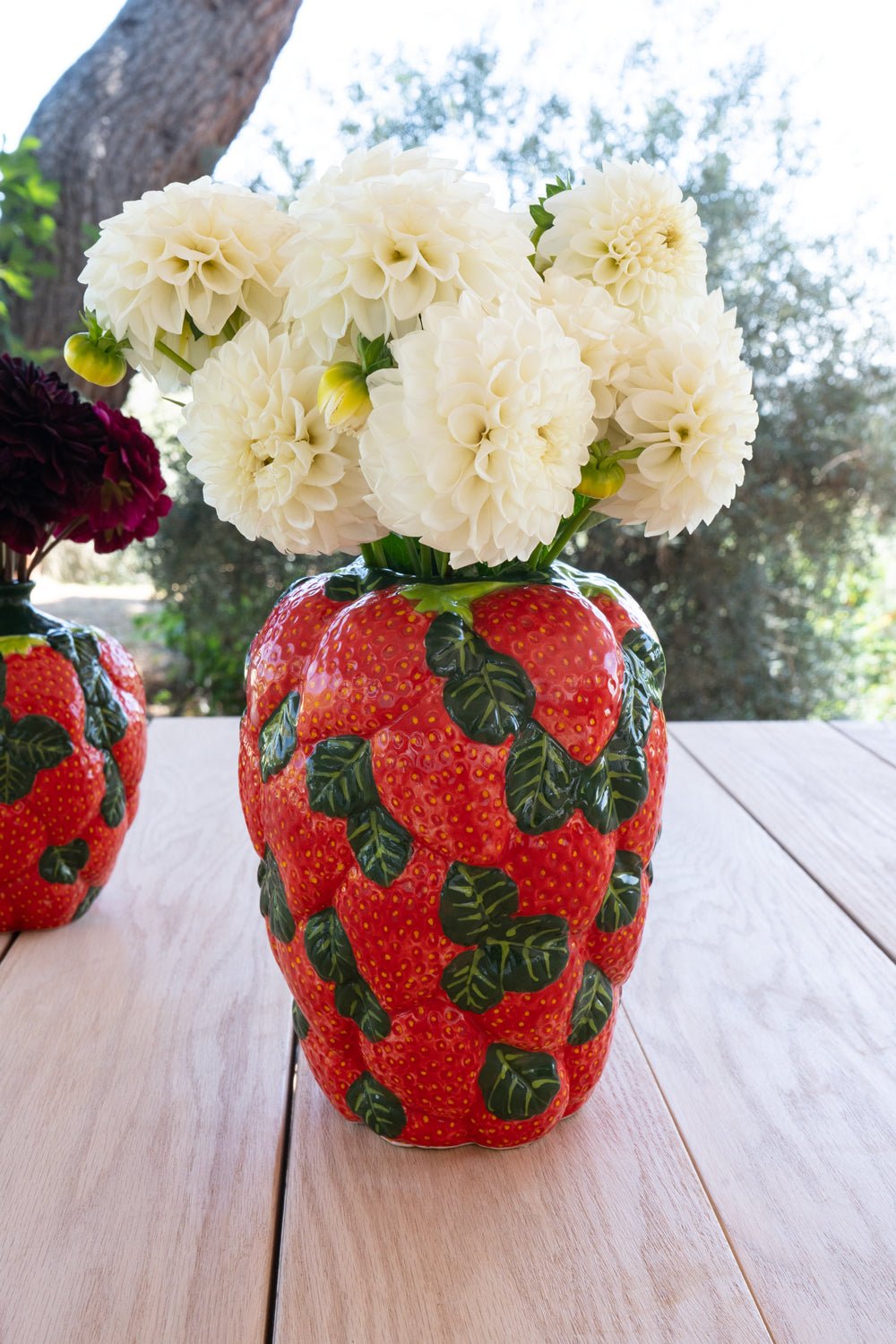 Jarrón Diseño Fresas De Porcelana Grande - Cristina Oria