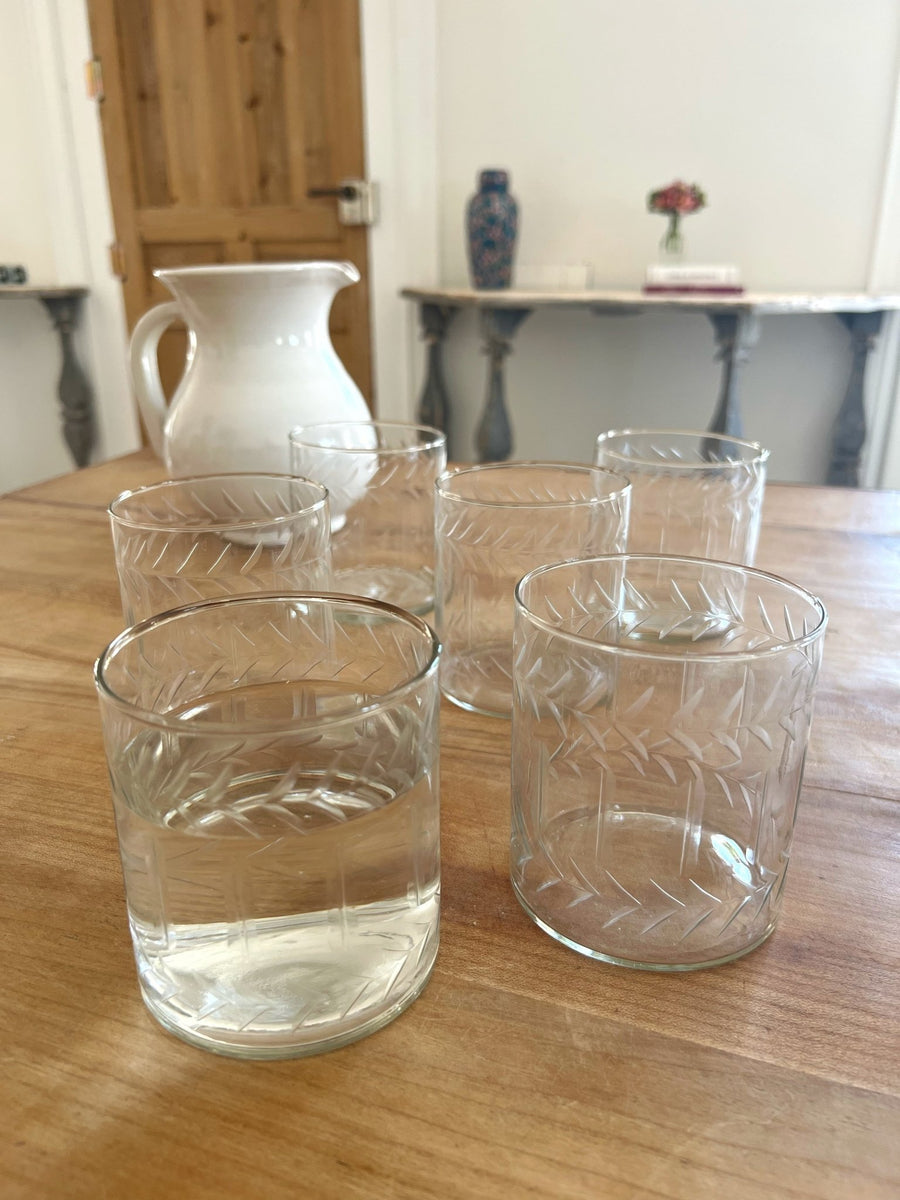 Set 6 Vasos Cristal Pequeños Espiga – Cristina Oria