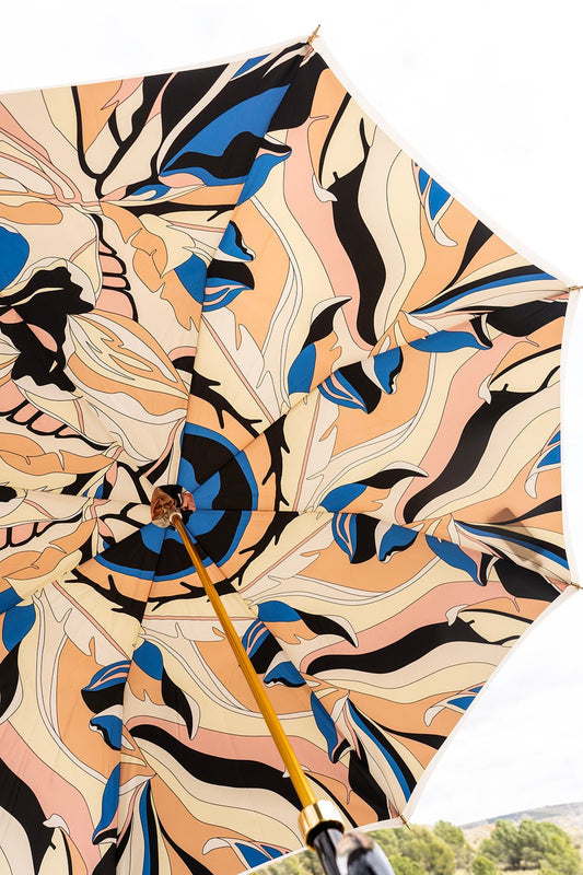 Paraguas Pasotti Beige Con Interior De Colores - Cristina Oria