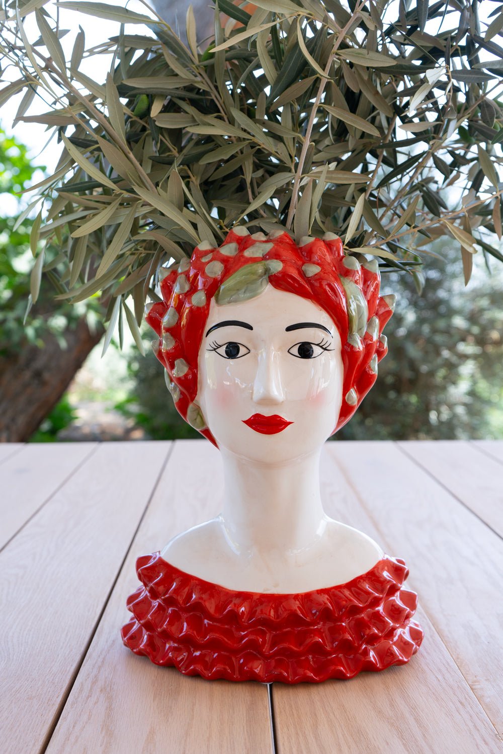 Jarrón Busto Mujer Chili De Cerámica - Cristina Oria