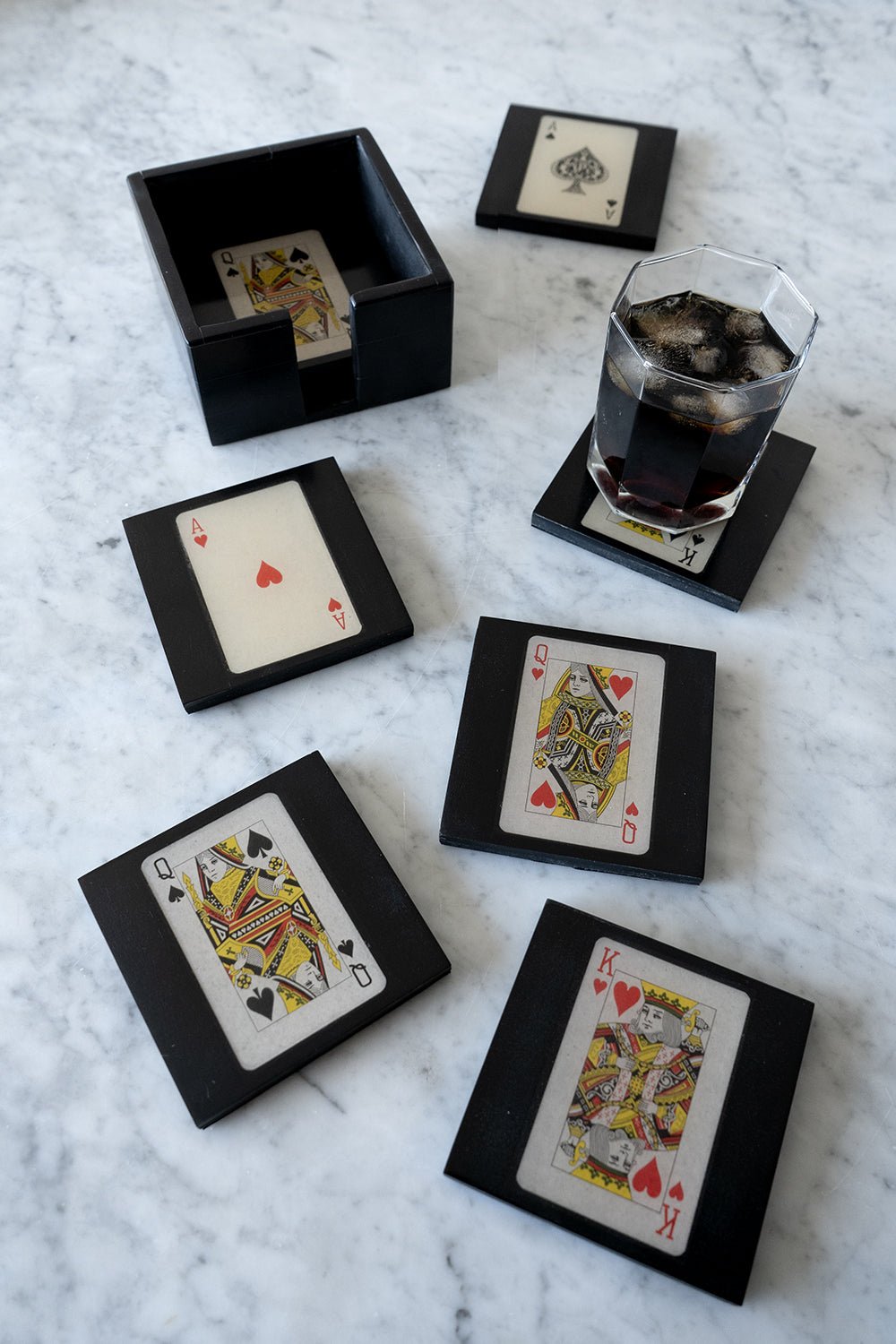 Set 6 Posavasos Con Diseño De Cartas - Cristina Oria