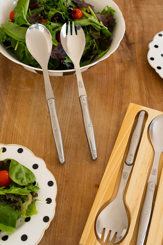 Cubiertos De Servir Laguiole Plateados En Caja De Madera - Cristina Oria