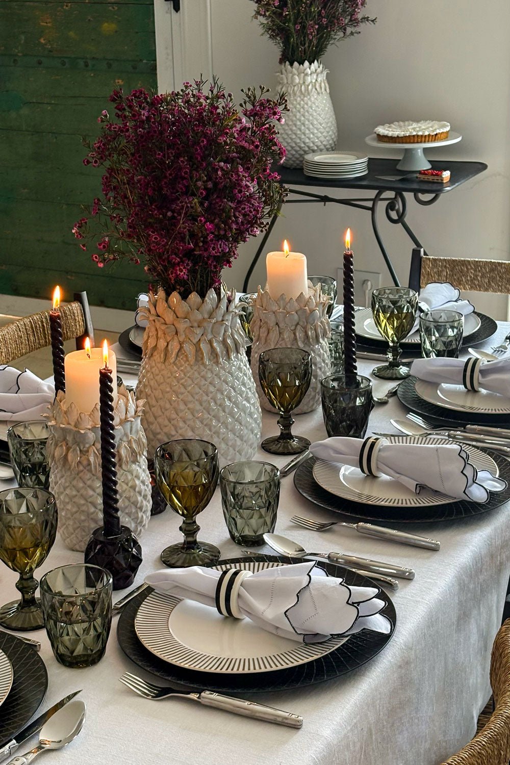 Mesa Esencia Blanca Y Oscura