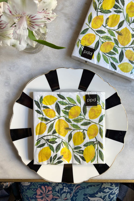 Servilletas Limones Y Hojas Grandes