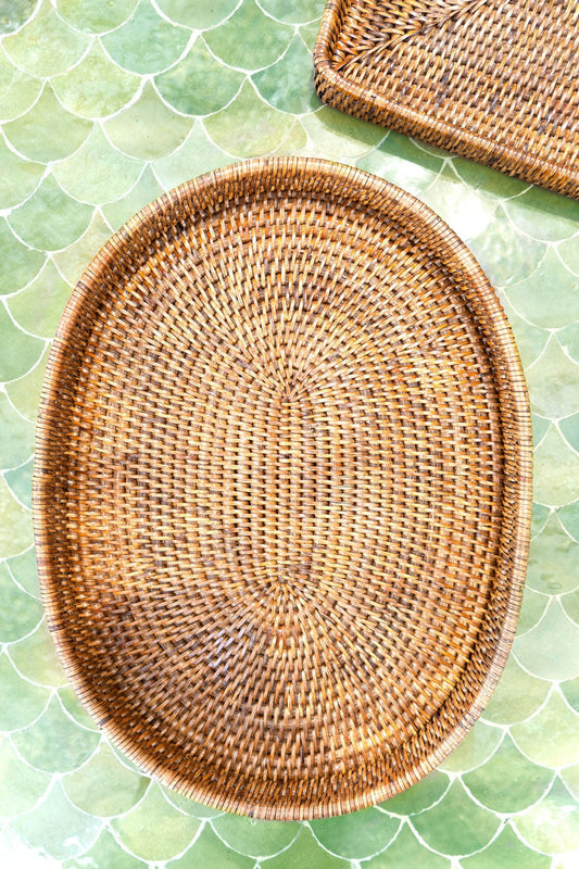 Bandeja Ovalada De Ratán Cristina Oria 