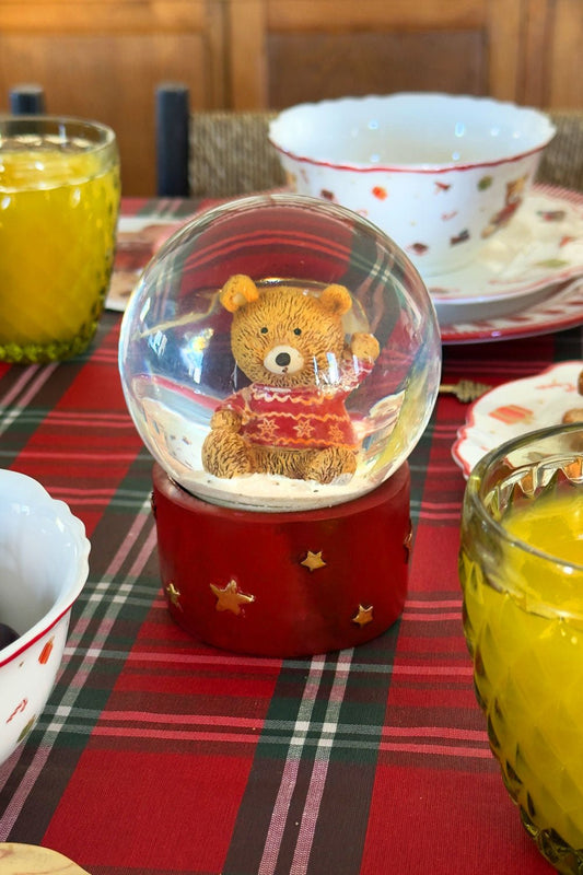 Bola De Nieve Diseño Oso Navidad