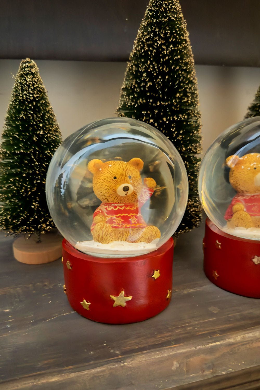 Bola De Nieve Diseño Oso Navidad