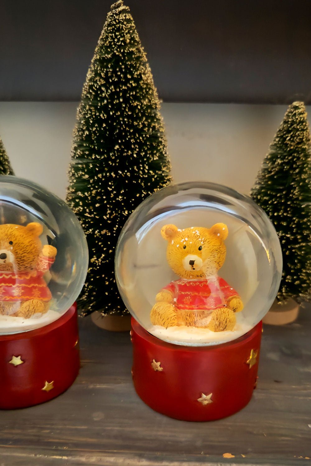 Bola De Nieve Diseño Oso Navidad