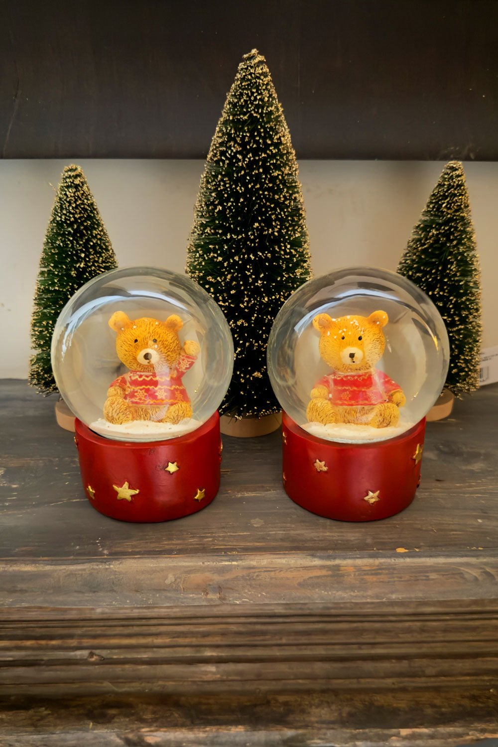 Bola De Nieve Diseño Oso Navidad