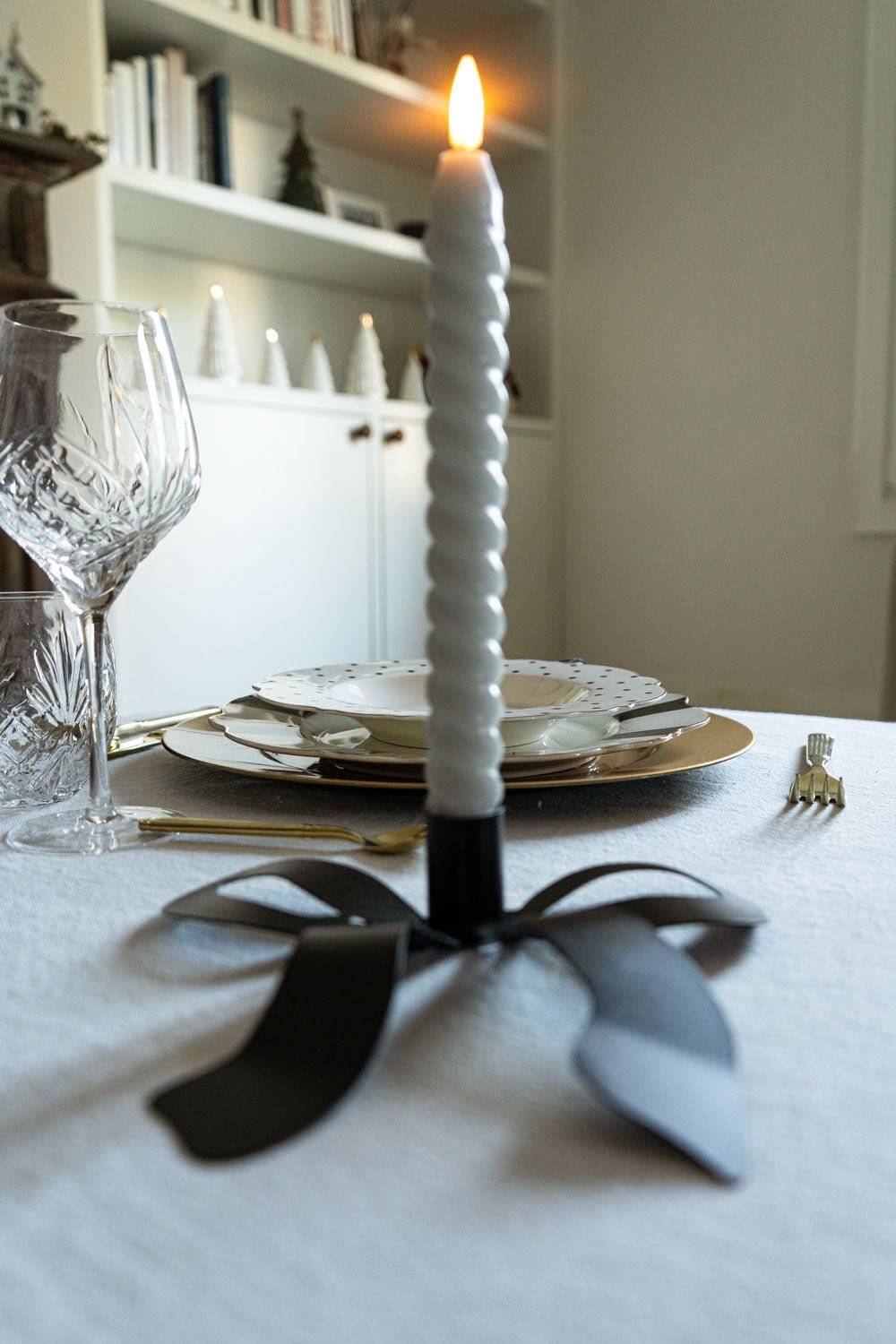 Portavelas Diseño Lazo De Hierro Cristina Oria 