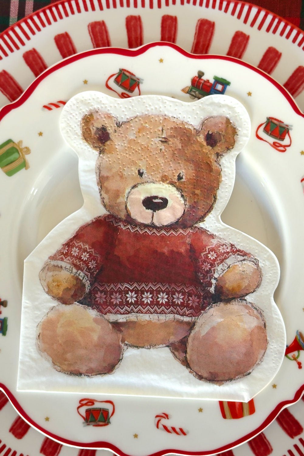 Servilletas De Papel Con Forma De Oso Navidad