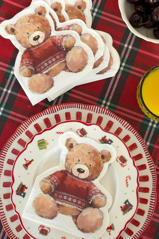 Servilletas De Papel Con Forma De Oso Navidad