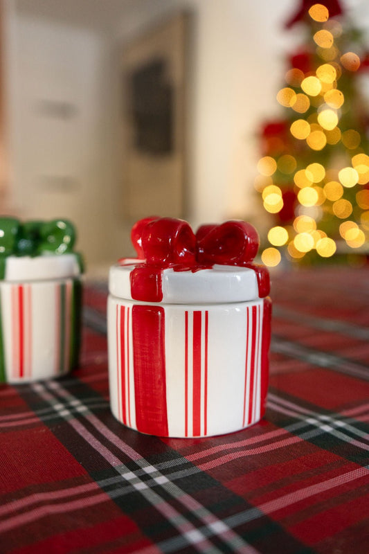 Tarro Con Tapa Diseño Regalo Rojo Cristina Oria