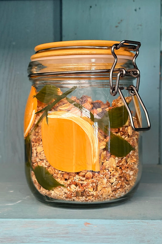 Detalle Pequeño Tarro De Cristal Con Tapa Diseño Limones Cristina Oria 