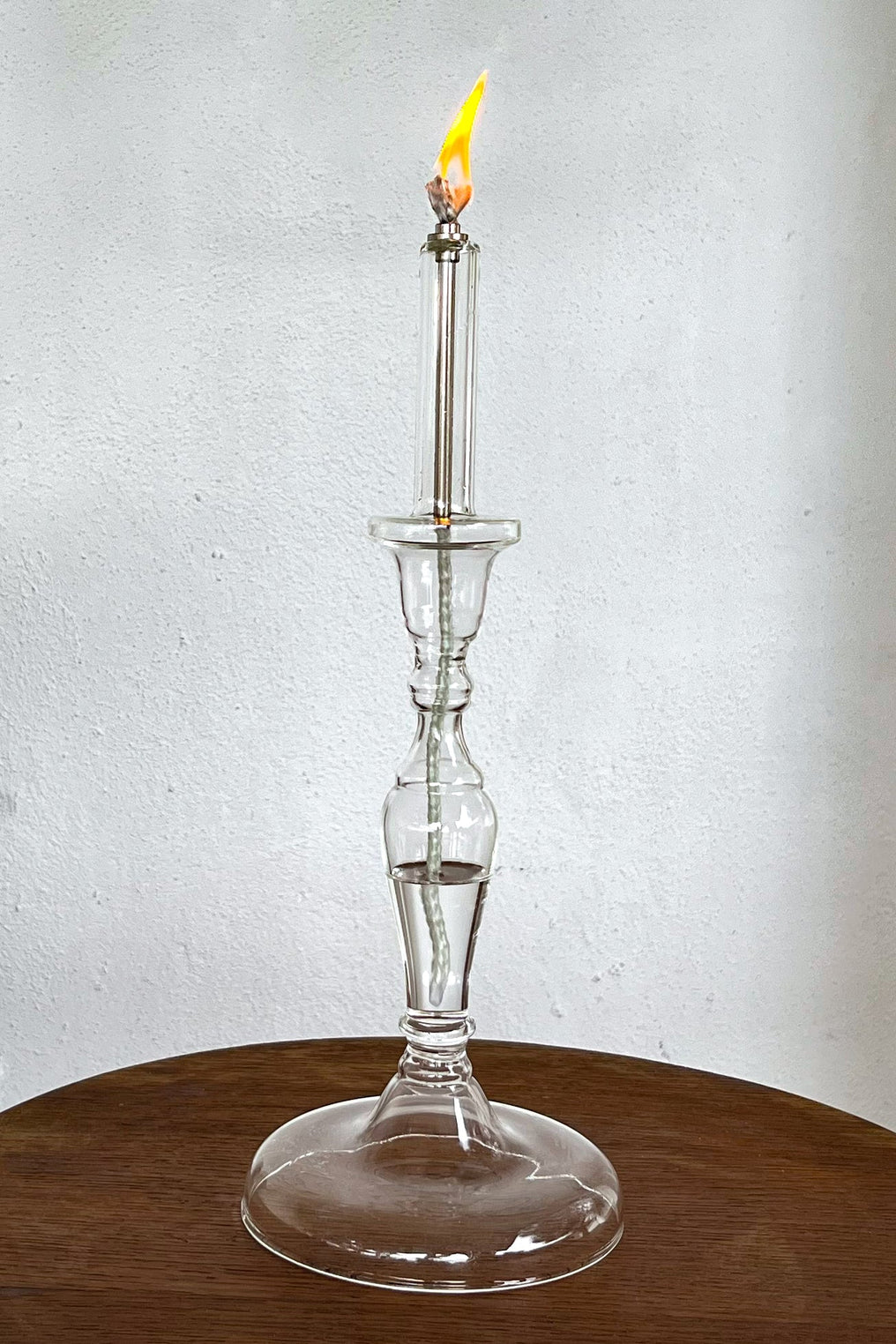 Candelabro De Aceite Transparente Grande