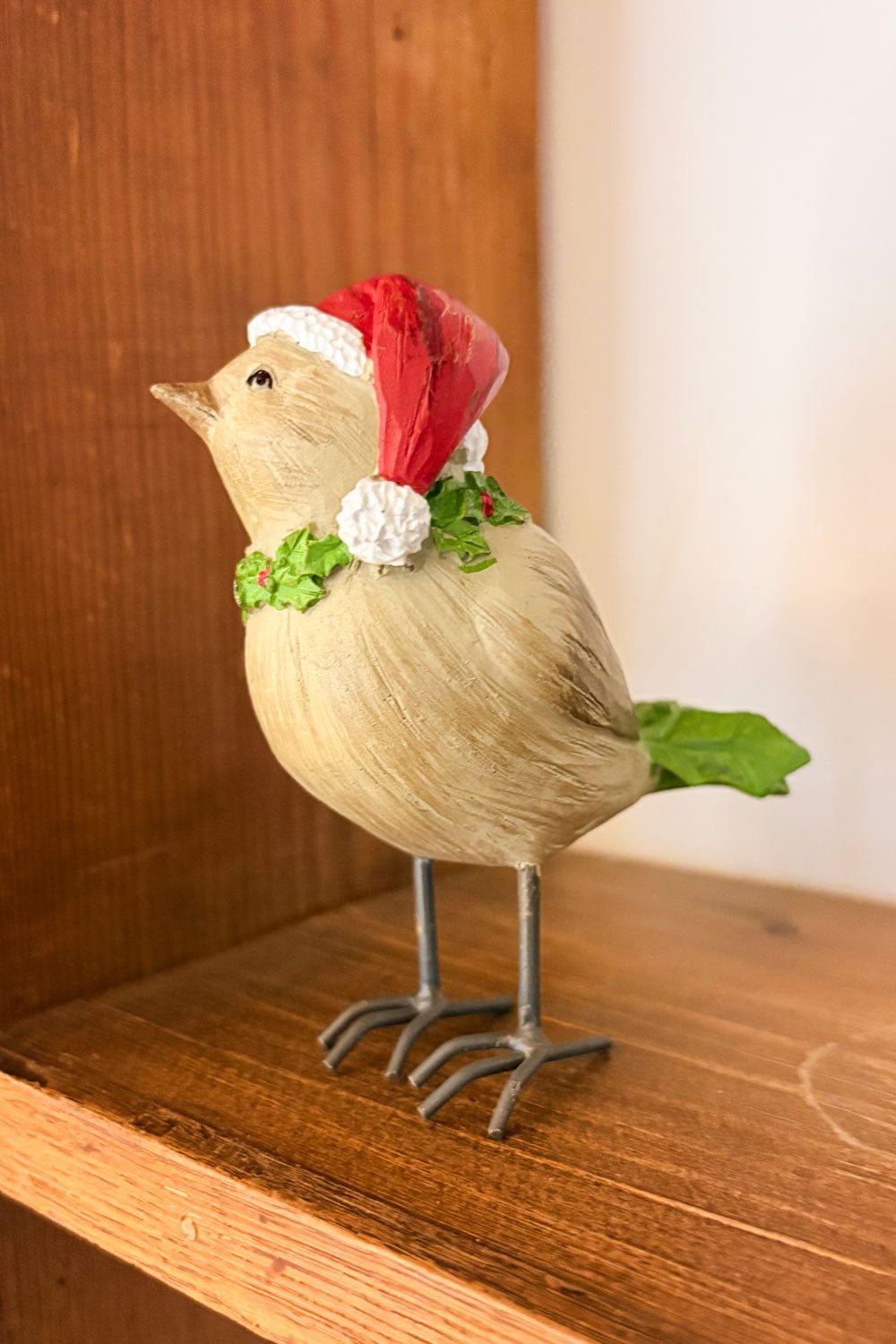 Pájaro Decorativo Con Gorro De Papá Noel Cristina Oria 