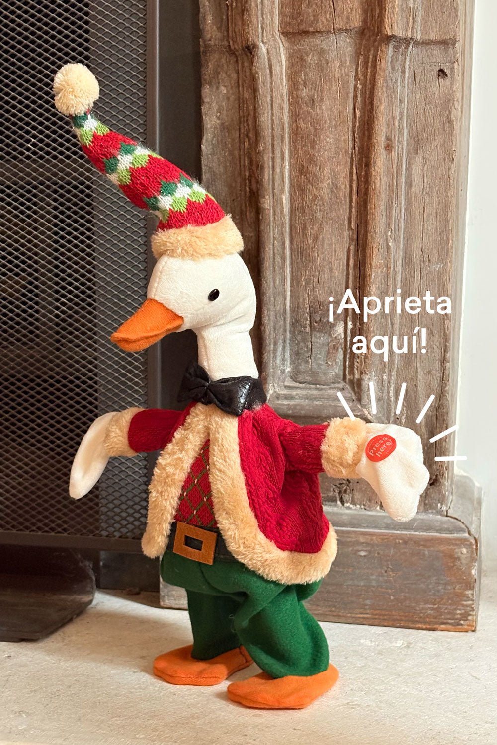 Detalle Pato Musical Navideño Con Movimiento Cristina Oria 