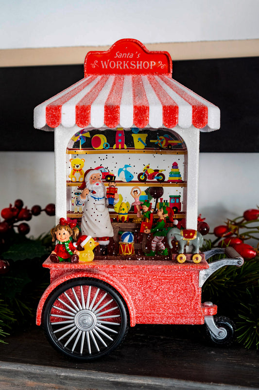 Figura Decorativa Carrito Navideño Con Led