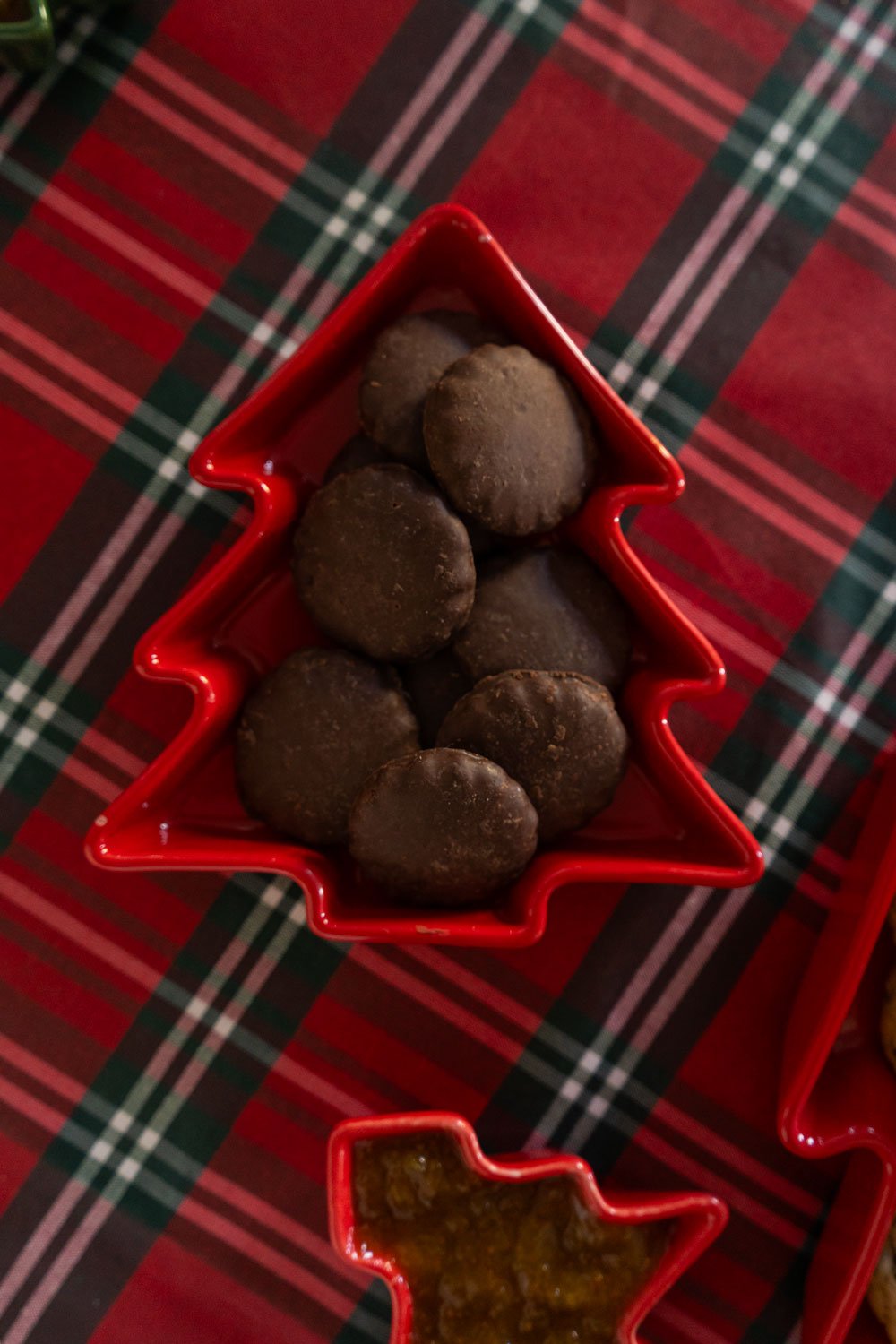 Cuenco De Cerámica Árbol De Navidad Mediano Rojo Cristina Oria