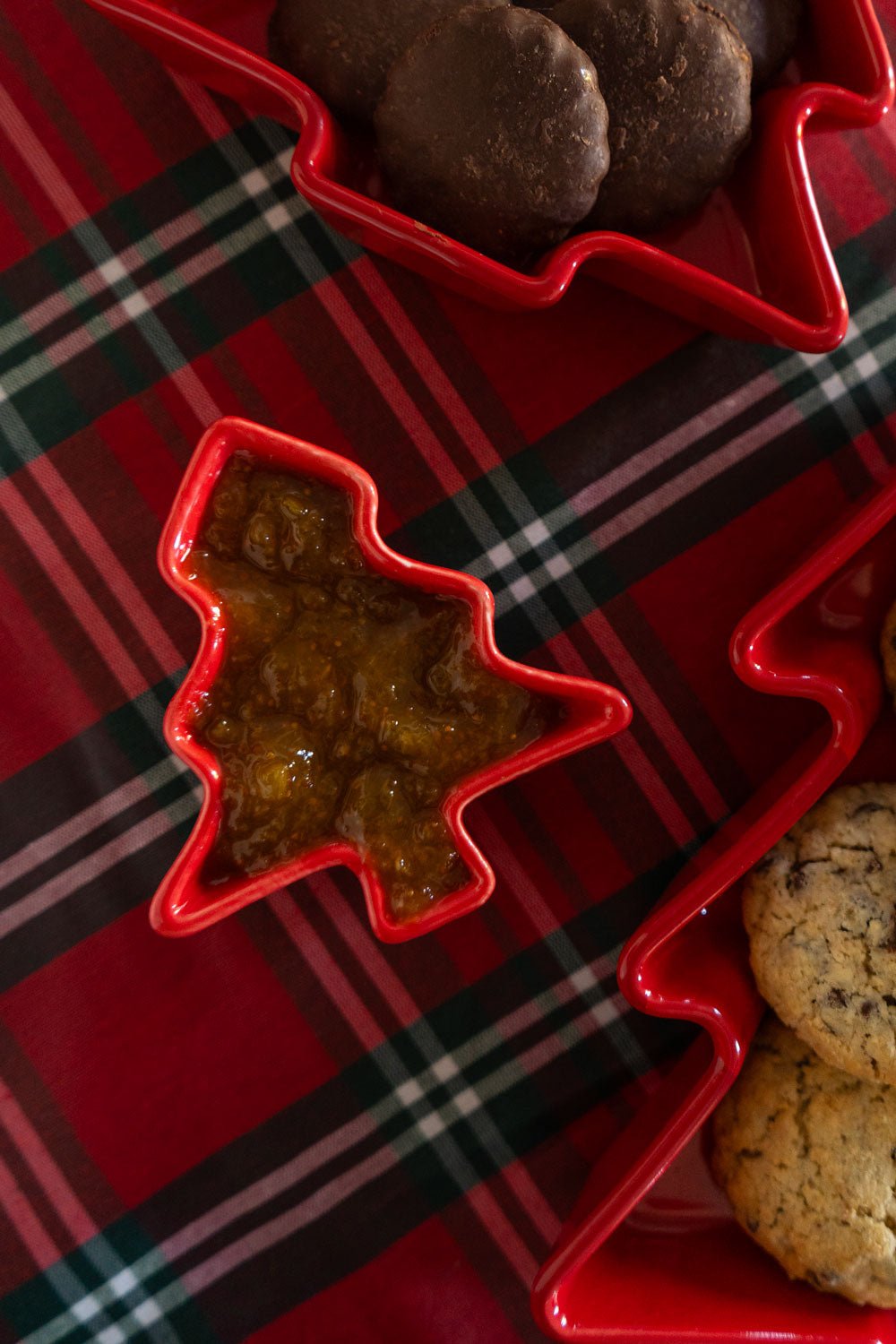 Cuenco De Cerámica Árbol De Navidad Pequeño Rojo Cristina Oria 