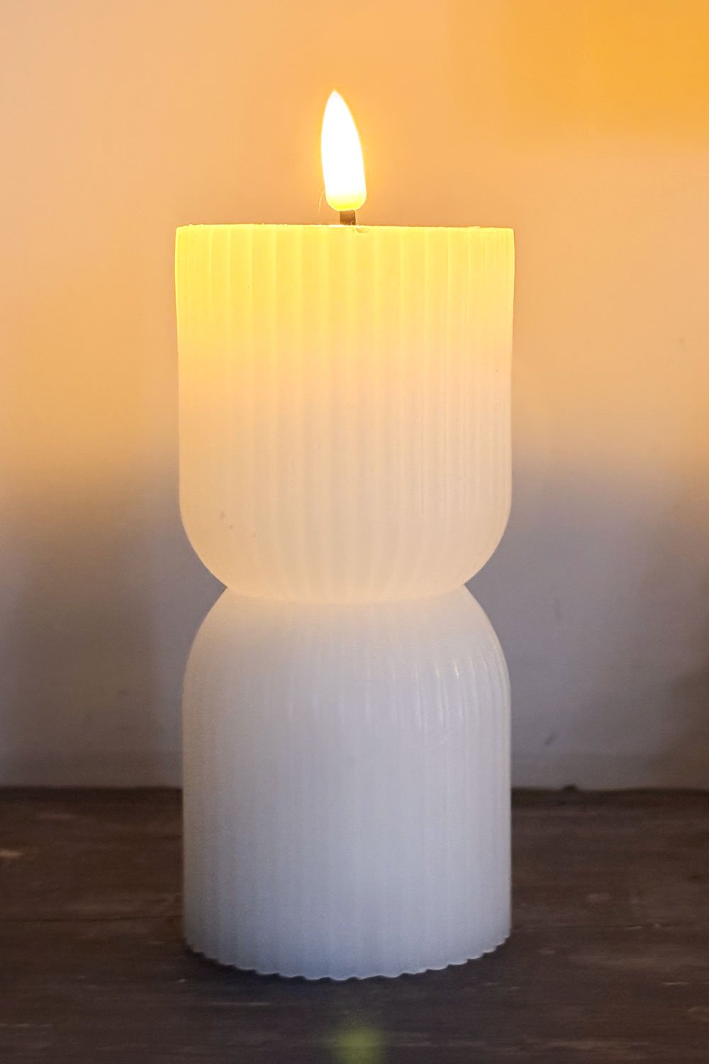 Vela LED Diseño Ondas Blanca Cristina Oria 