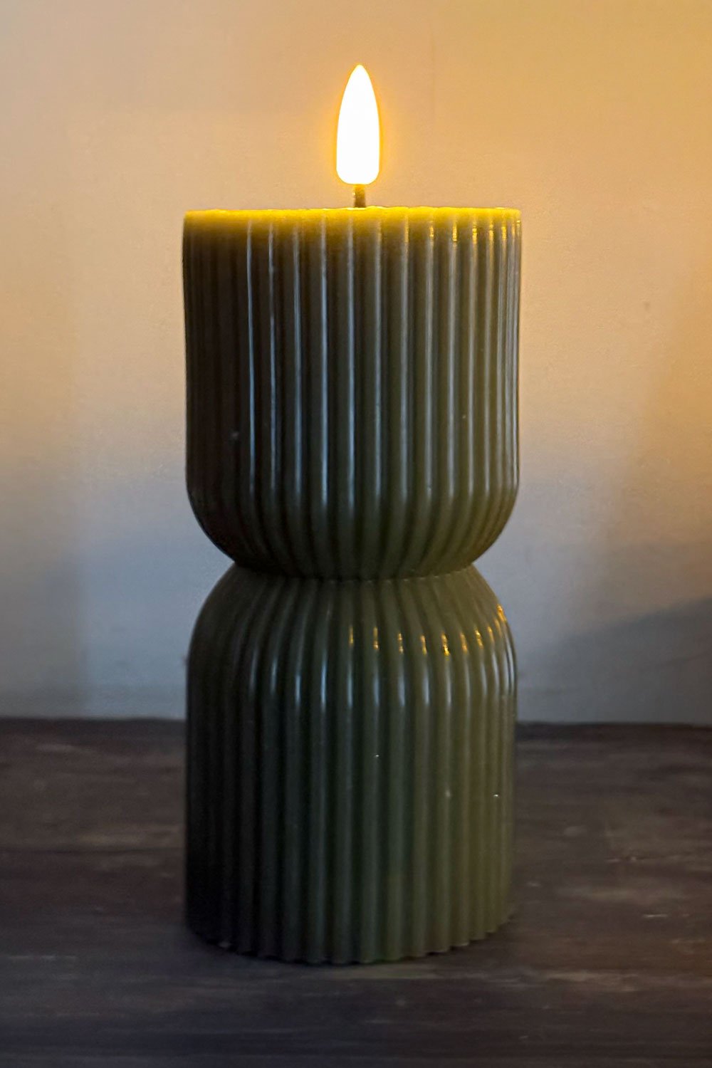 Vela LED Diseño Ondas Verde Cristina Oria 