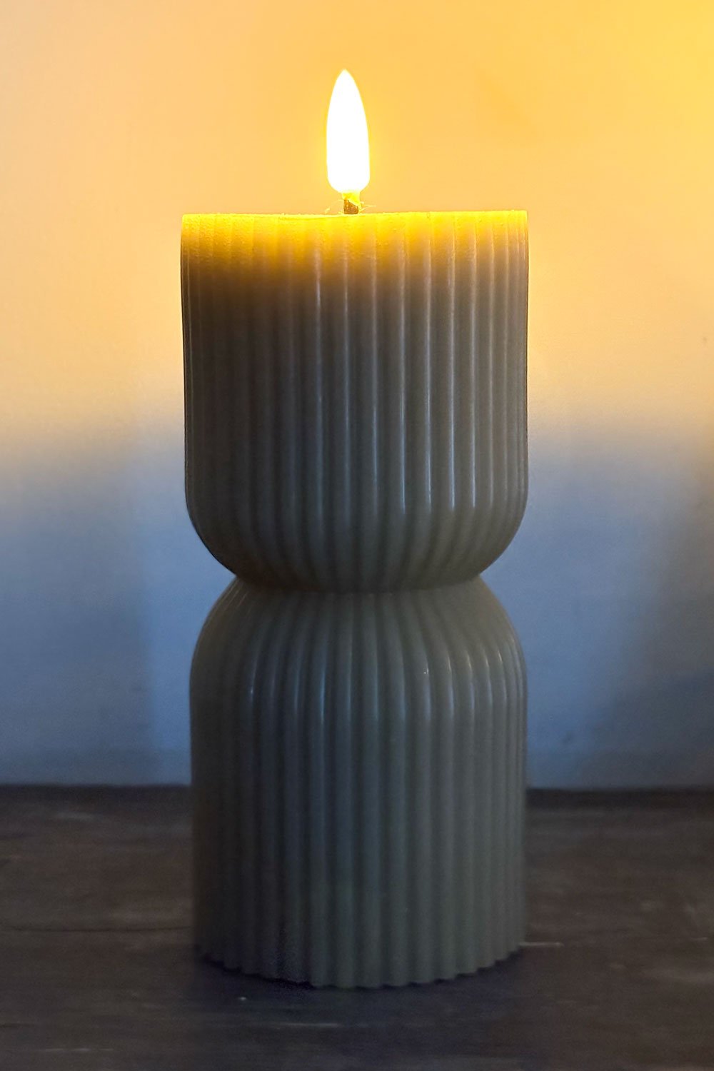 Vela LED Diseño Ondas Gris Cristina Oria 