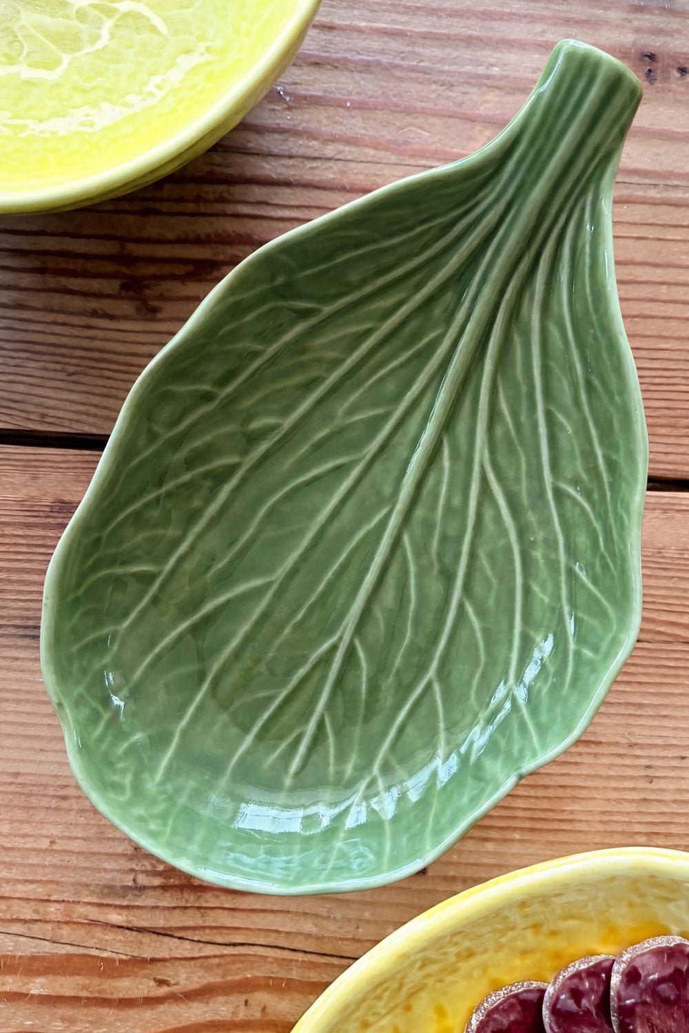 Cuenco De Cerámica Diseño Hoja De Col Grande Cristina Oria