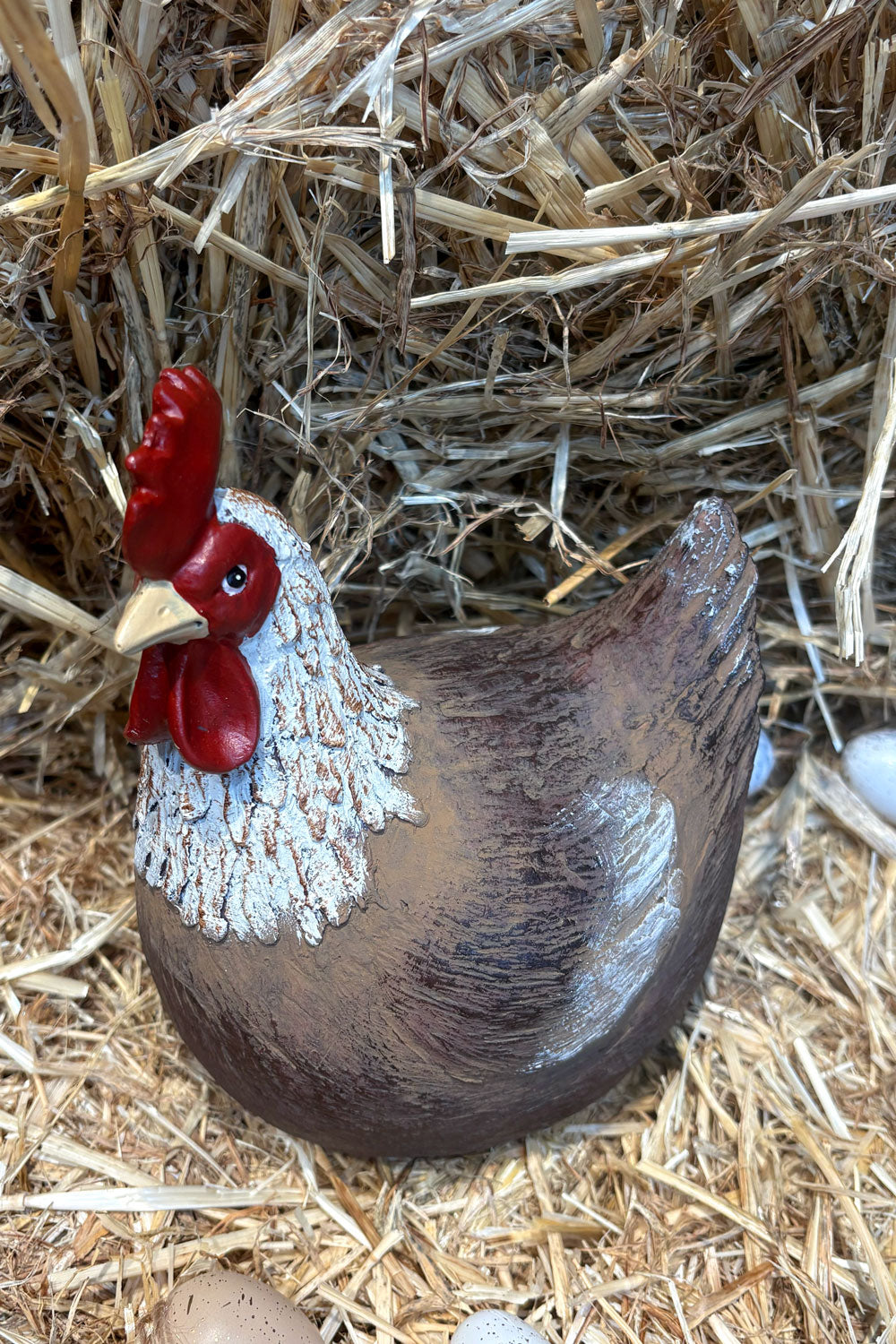 Gallo y Gallina Figura Decorativa Gallina Marrón Cristina Oria